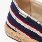 The Original Espadrille - Classic Stripes - Navy / Ivory / Red - Women's - Women's Espadrilles - Navy / Ivory / Red - Soludos - 