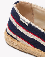 The Original Espadrille - Classic Stripes - Navy / Ivory / Red - Women's - Women's Espadrilles - Navy / Ivory / Red - Soludos - 
