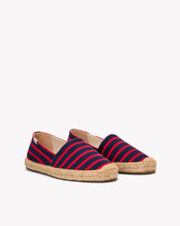 The Original Espadrille - Classic Stripes - Navy / Red - Women's