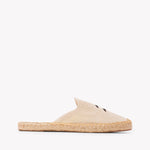 Women's Smoking Mule Espadrille | Embroidery | Aquarius - Natural Undyed - Womens Espadrilles - Aquarius - Natural Undyed - ET2C - 