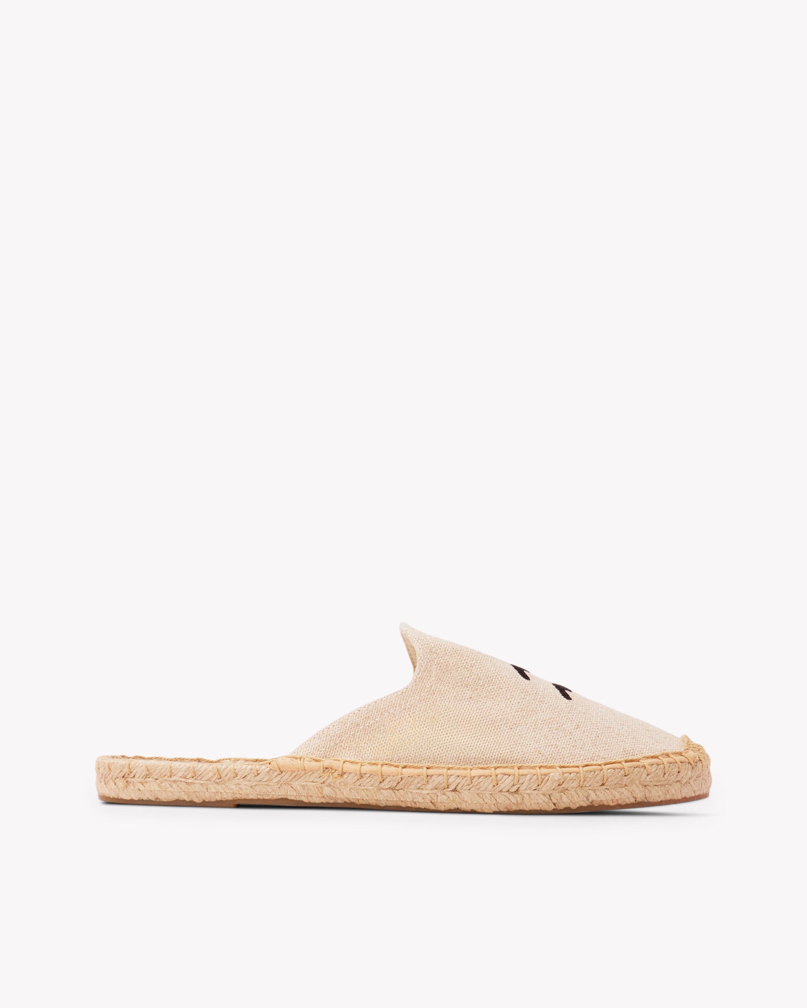 Women's Smoking Mule Espadrille | Embroidery | Aquarius - Natural Undyed - Womens Espadrilles - Aquarius - Natural Undyed - ET2C - 