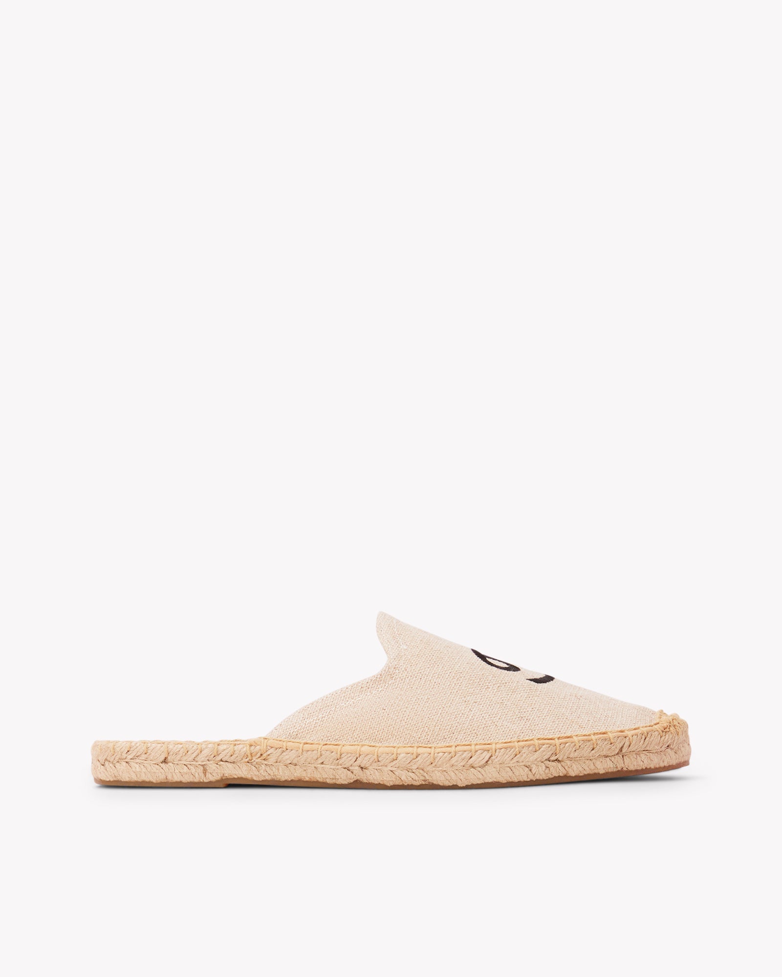 Women's Smoking Mule Espadrille | Embroidery | Cancer - Natural Undyed - Womens Espadrilles - Cancer - Natural Undyed - ET2C - 
