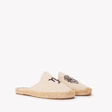 Women's Smoking Mule Espadrille | Embroidery | Capricorn - Natural Undyed - Womens Espadrilles - Capricorn - Natural Undyed - ET2C - 