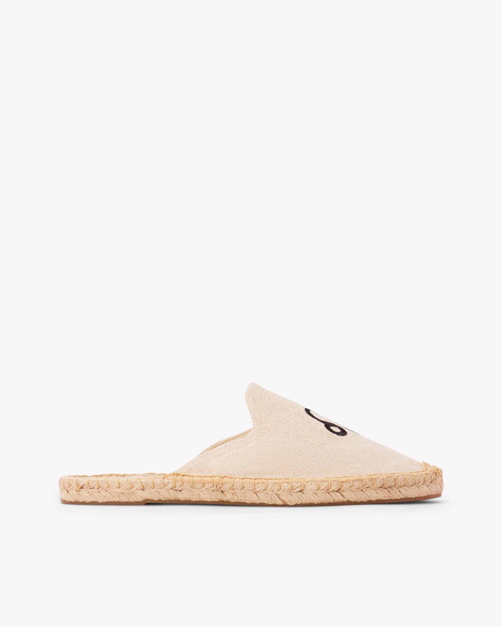 Women's Smoking Mule Espadrille | Embroidery | Leo - Natural Undyed - Womens Espadrilles - Leo - Natural Undyed - ET2C - 