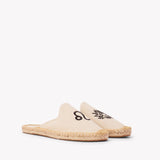 Women's Smoking Mule Espadrille | Embroidery | Leo - Natural Undyed - Womens Espadrilles - Leo - Natural Undyed - ET2C - 