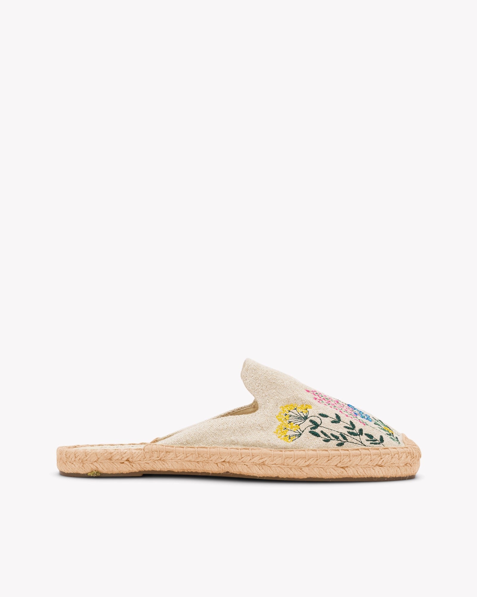 Womens_Espadrilles_The Smoking Mule_Embroidery_Natural Undyed - Lavender Fields - Women's Espadrilles - Natural Undyed - Lavender Fields - Soludos - 
