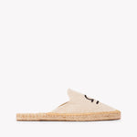 Women's Smoking Mule Espadrille | Embroidery | Libra - Natural Undyed - Womens Espadrilles - Libra - Natural Undyed - ET2C - 