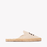 Women's Smoking Mule Espadrille | Embroidery | Libra - Natural Undyed - Womens Espadrilles - Libra - Natural Undyed - ET2C - 
