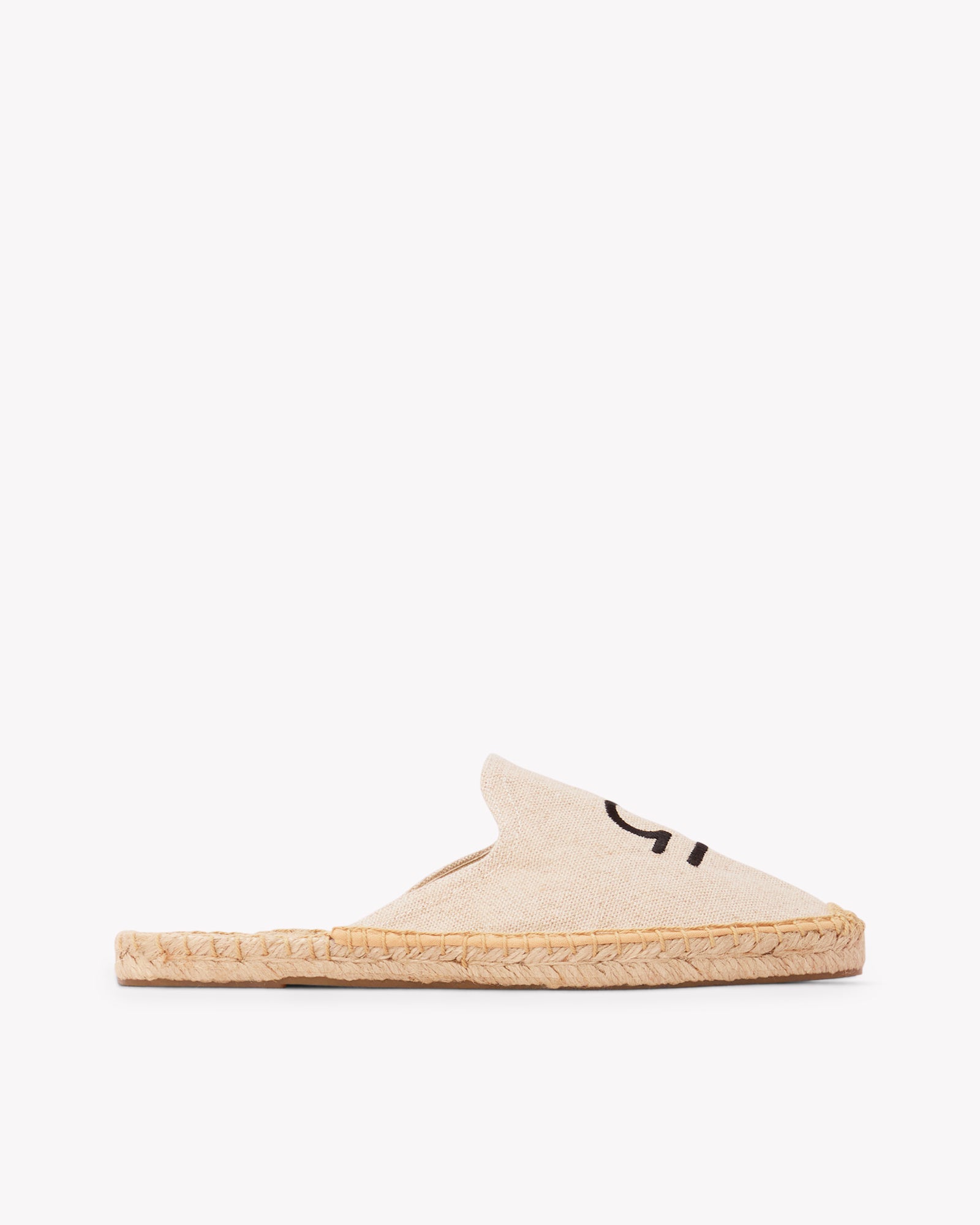 Women's Smoking Mule Espadrille | Embroidery | Libra - Natural Undyed - Womens Espadrilles - Libra - Natural Undyed - ET2C - 