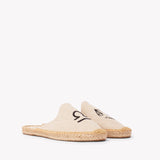 Women's Smoking Mule Espadrille | Embroidery | Libra - Natural Undyed - Womens Espadrilles - Libra - Natural Undyed - ET2C - 