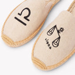 Women's Smoking Mule Espadrille | Embroidery | Libra - Natural Undyed - Womens Espadrilles - Libra - Natural Undyed - Soludos - 