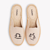 Women's Smoking Mule Espadrille | Embroidery | Libra - Natural Undyed - Womens Espadrilles - Libra - Natural Undyed - Soludos - 