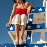 Women's Smoking Mule Espadrille | Embroidery | Stars & Stripes - Dolphin Blue - Women's Espadrilles - Stars & Stripes - Dolphin Blue - Soludos -
