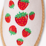 Women's Smoking Mule Espadrille | Embroidery | Strawberries - Oasis White - Womens Espadrilles - Strawberries - Oasis White - ET2C - 