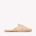 Women's Smoking Mule Espadrille | Embroidery | Taurus - Natural Undyed - Womens Espadrilles - Taurus - Natural Undyed - ET2C - 