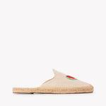 Women's Smoking Mule Espadrille | Embroidery | Watermelon Juice - Natural Undyed - Women's Espadrilles - Watermelon Juice - Natural Undyed - Soludos -