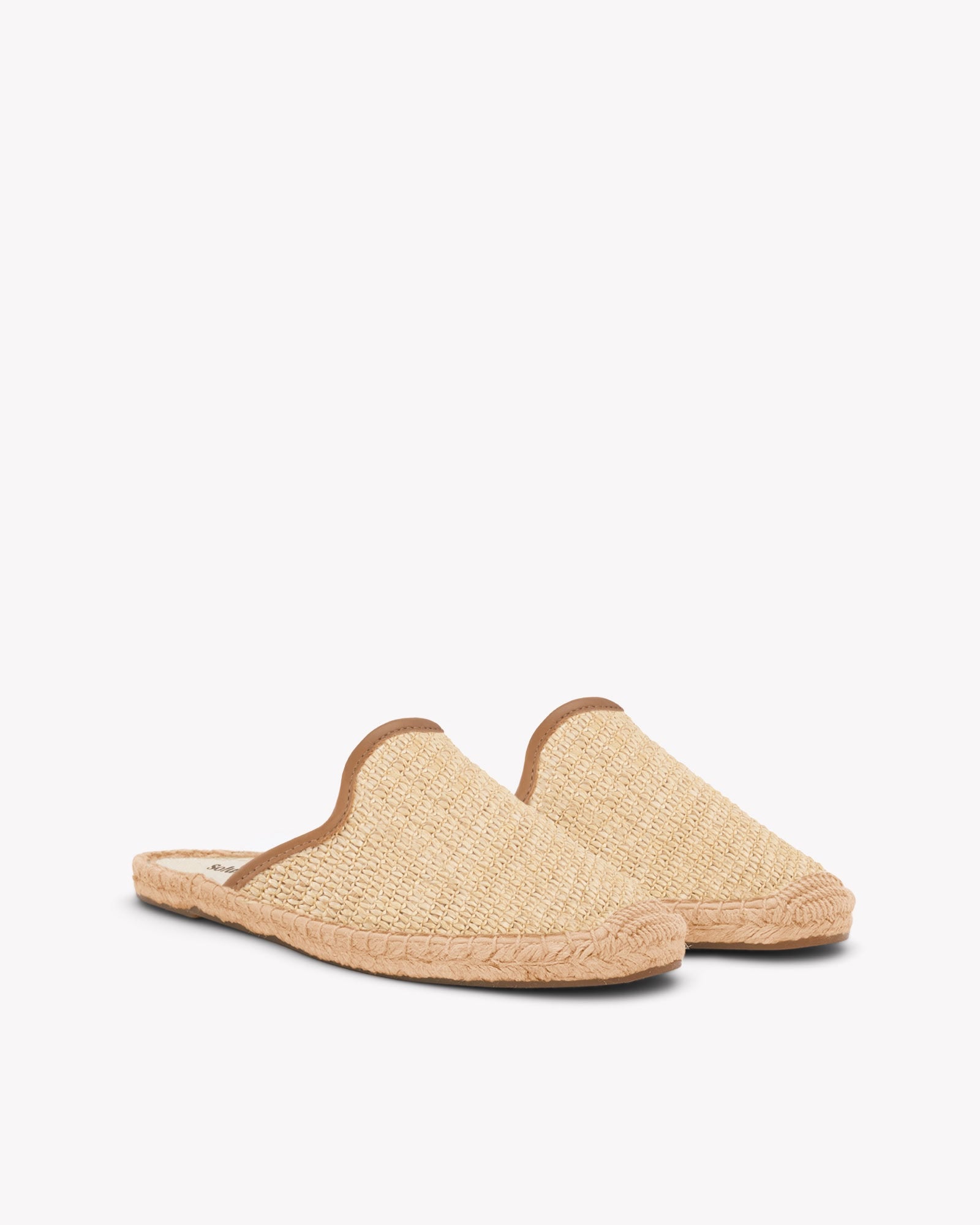 Women's Smoking Mule Espadrille | Raffia | Natural Undyed - Women's Espadrilles - Natural Undyed - Soludos -