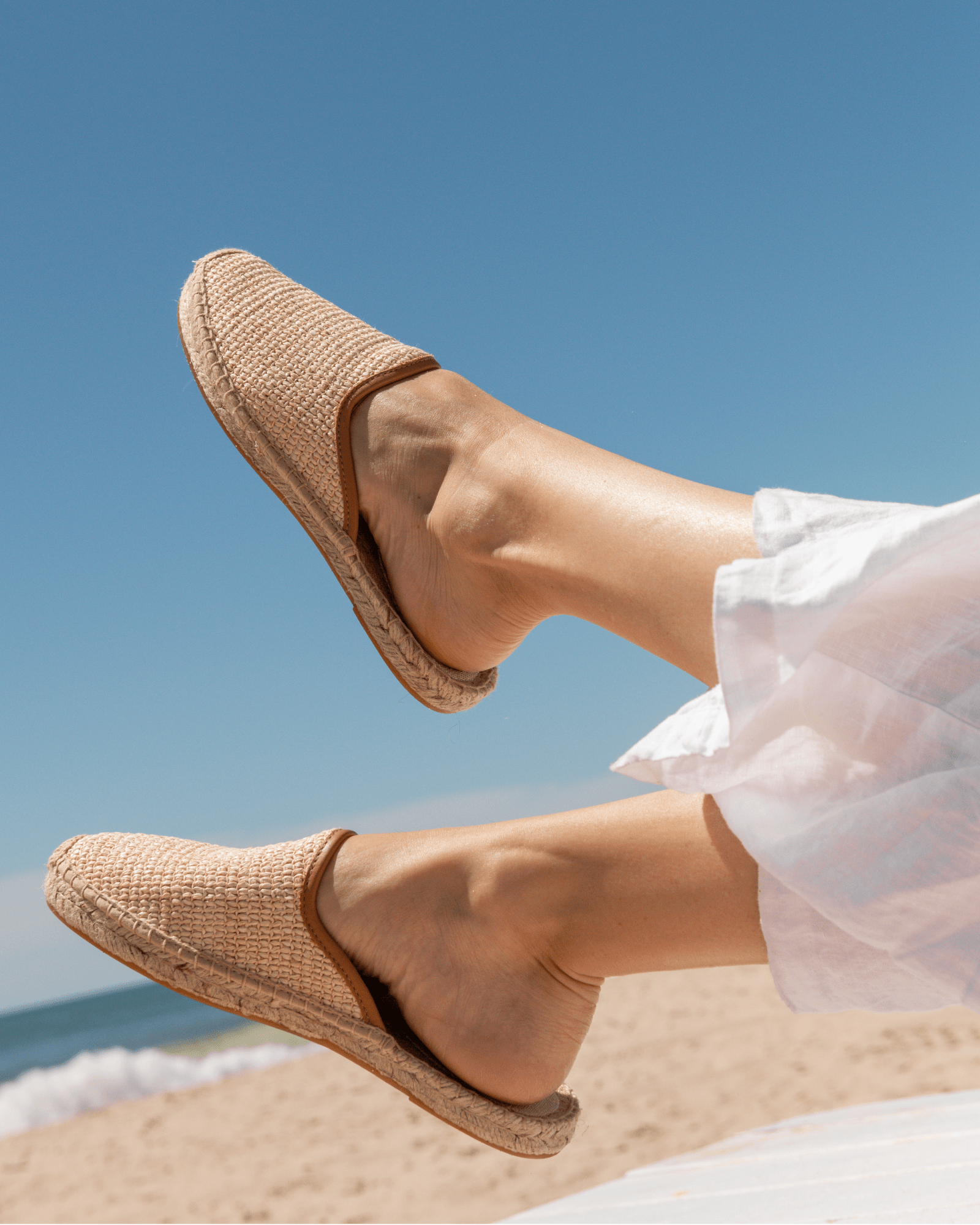 Women's Smoking Mule Espadrille | Raffia | Natural Undyed