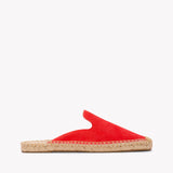 Women's Smoking Mule Espadrille | Suede | Lava Red - Women's Espadrilles - Lava Red - Soludos - 