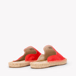 Women's Smoking Mule Espadrille | Suede | Lava Red - Women's Espadrilles - Lava Red - Soludos - 