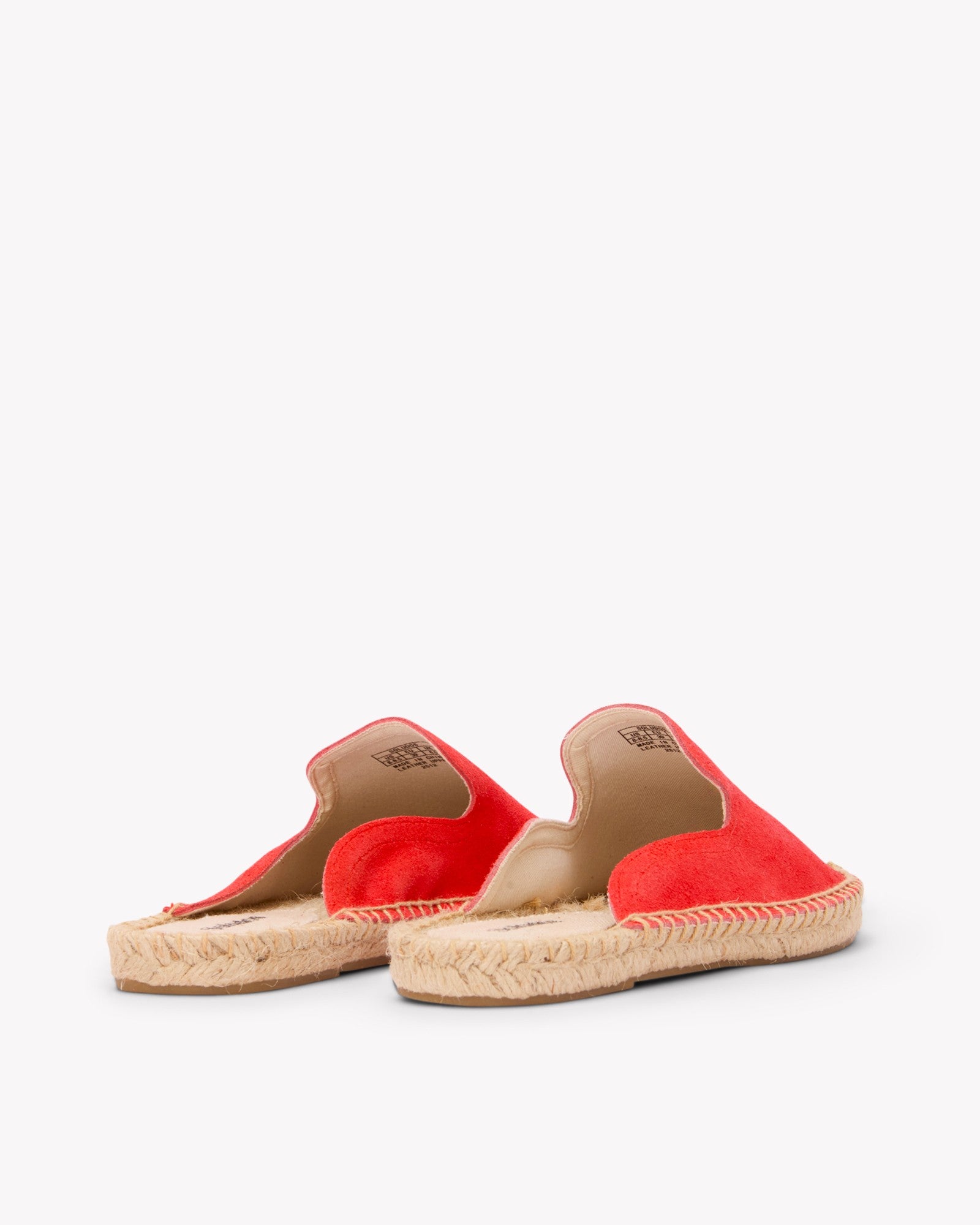 Women's Smoking Mule Espadrille | Suede | Lava Red - Women's Espadrilles - Lava Red - Soludos - 