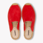 Women's Smoking Mule Espadrille | Suede | Lava Red - Women's Espadrilles - Lava Red - Soludos - 