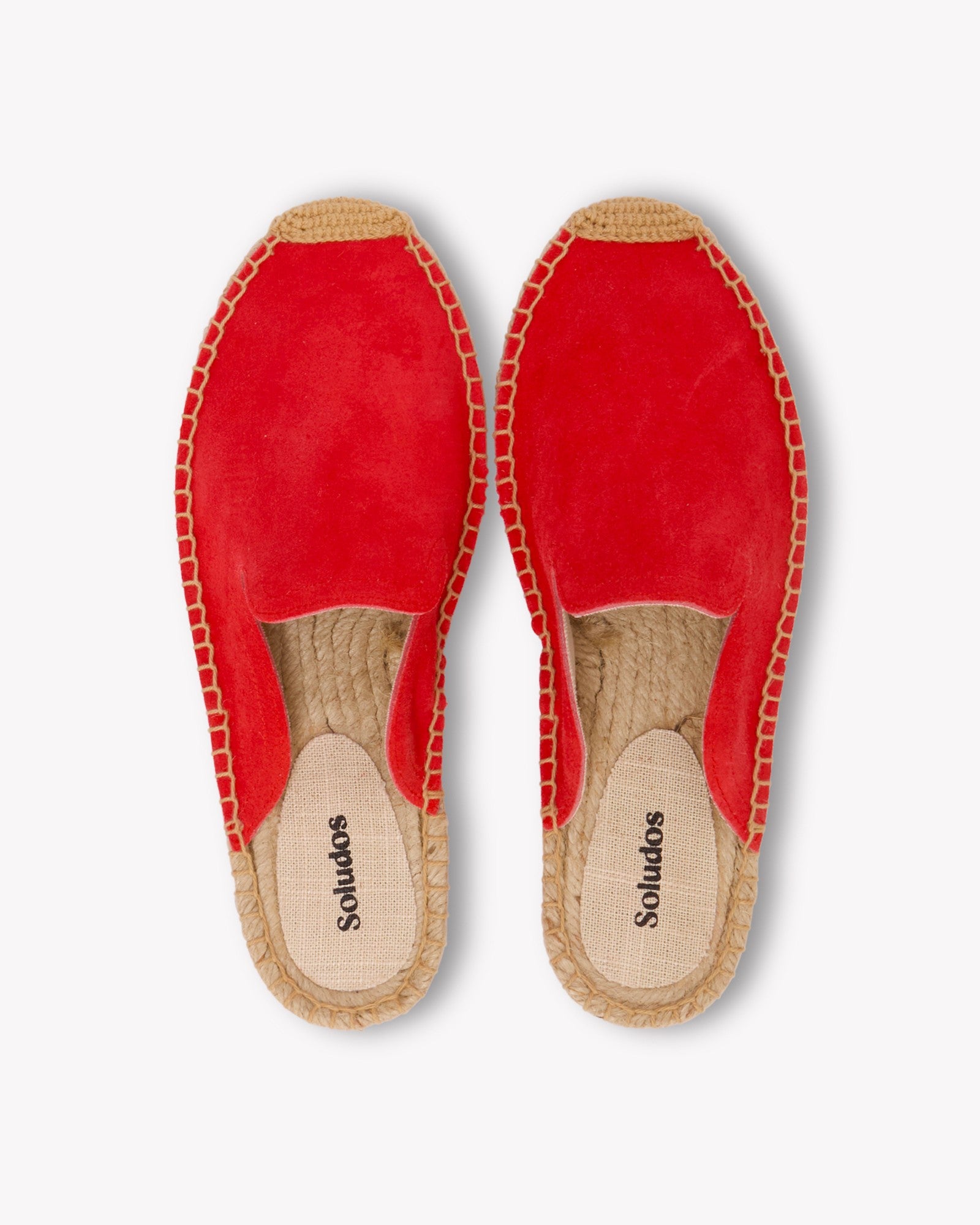 Women's Smoking Mule Espadrille | Suede | Lava Red - Women's Espadrilles - Lava Red - Soludos - 