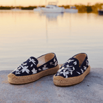 Women's Platform Smoking Espadrille | Embroidery | Wild Petals - Armada Blue - Womens Espadrilles - Wild Petals - Armada Blue - Soludos - 