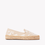 Women's Platform Smoking Espadrille | Embroidery | Wild Petals - Natural Undyed - Womens Espadrilles - Wild Petals - Natural Undyed - ET2C - 