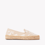 Women's Platform Smoking Espadrille | Embroidery | Wild Petals - Natural Undyed - Womens Espadrilles - Wild Petals - Natural Undyed - ET2C - 