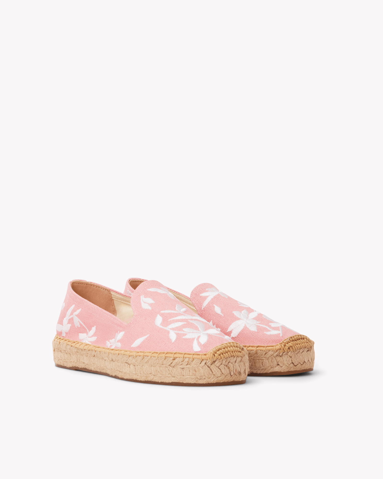 Women's Platform Smoking Espadrille | Embroidery | Wild Petals - Dusty Rose Pink - Womens Espadrilles - Wild Petals - Dusty Rose Pink - ET2C - 