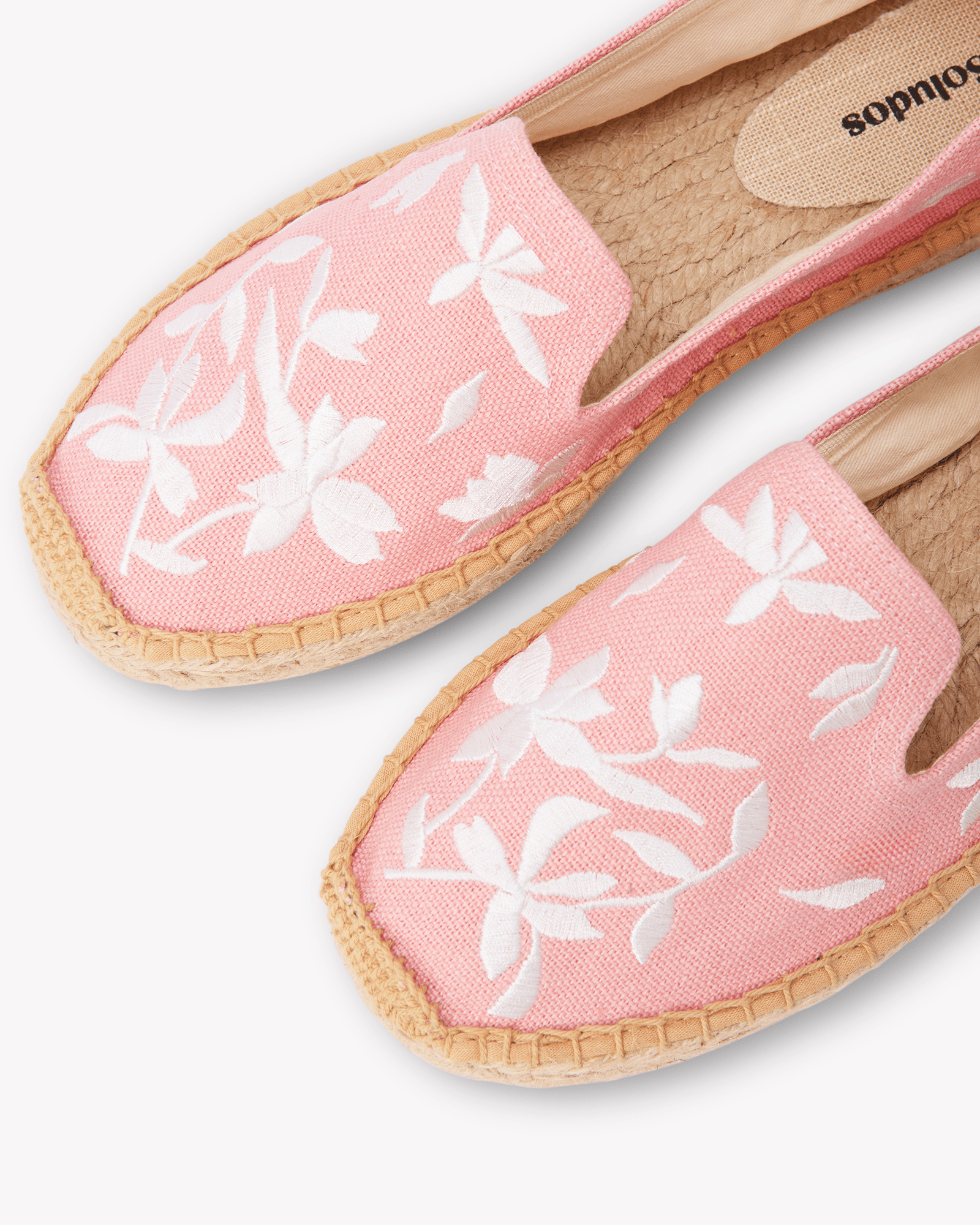 Women's Platform Smoking Espadrille | Embroidery | Wild Petals - Dusty Rose Pink - Womens Espadrilles - Wild Petals - Dusty Rose Pink - ET2C - 