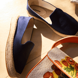 Women's Platform Smoking Espadrille | Woven Color | Armada Blue - Womens Espadrilles - Armada Blue - Soludos - 
