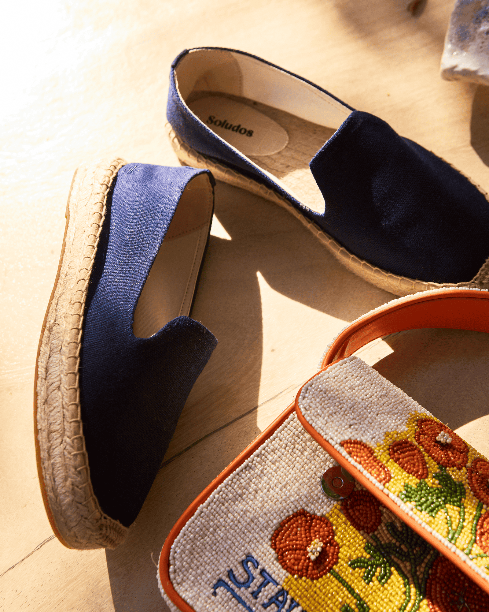 Women's Platform Smoking Espadrille | Woven Color | Armada Blue - Womens Espadrilles - Armada Blue - Soludos - 