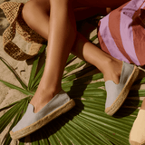 Women's Platform Smoking Espadrille | Woven Color | Dolphin Blue - Womens Espadrilles - Dolphin Blue - Soludos - 