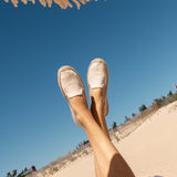 Women's Platform Smoking Espadrille | Woven Color | Natural Undyed