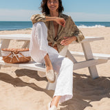 Women's Platform Smoking Espadrille | Woven Color | Natural Undyed