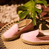 Women's Platform Smoking Espadrille | Woven Color | Dusty Rose Pink - Womens Espadrilles - Dusty Rose Pink - Soludos - 