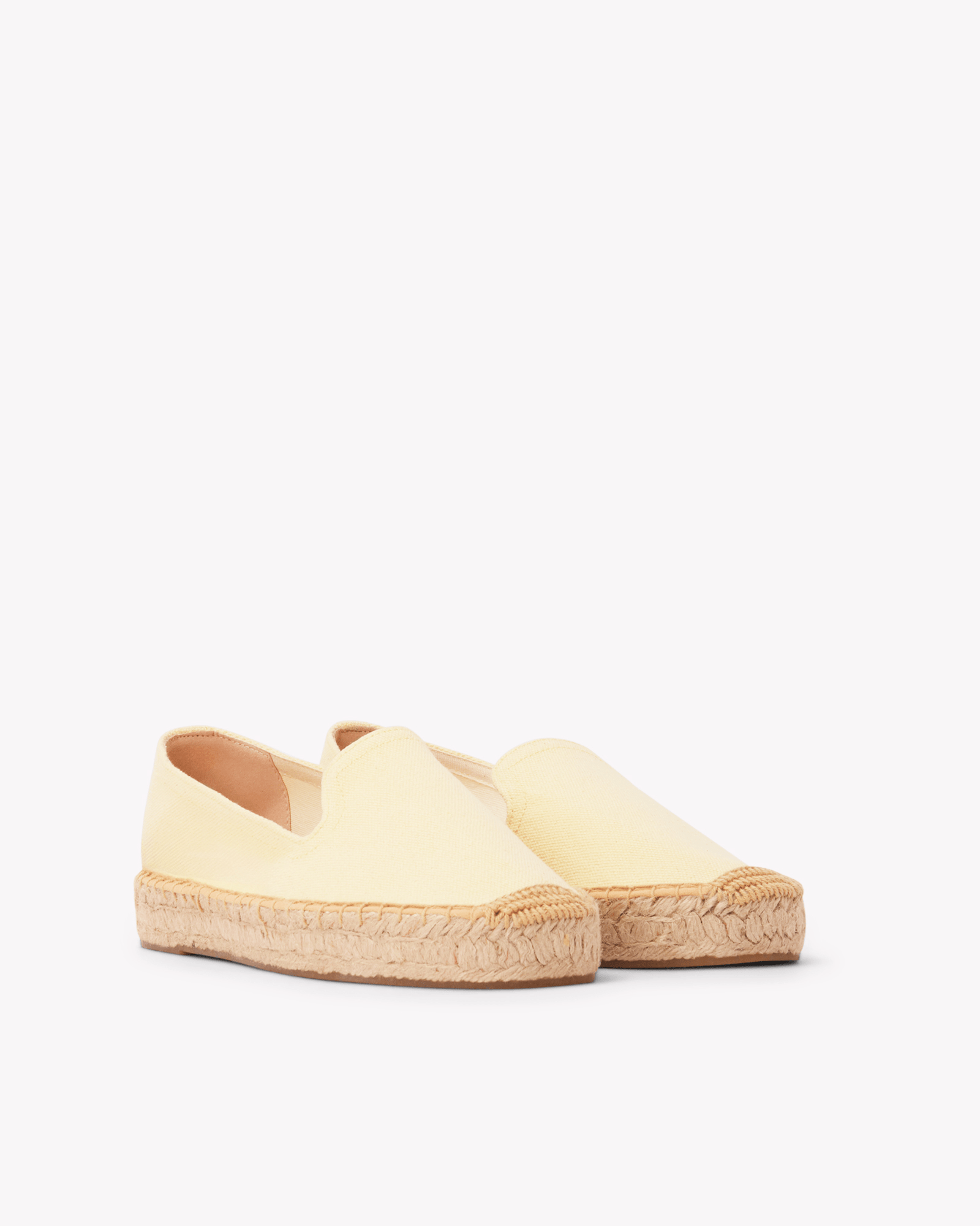 Women's Platform Smoking Espadrille | Woven Color | Butter Yellow - Womens Espadrilles - Butter Yellow - ET2C - 