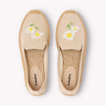 Womens_Espadrilles_The Smoking_Embroidery_Natural Undyed - Daisy - Women's Espadrilles - Natural Undyed - Daisy - Soludos - 