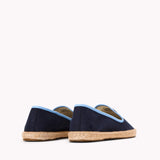 The Smoking Slipper - Contrast Piping - Dark Navy / Light Blue - Women's - Women's Espadrilles - Dark Navy / Light Blue - Soludos - 
