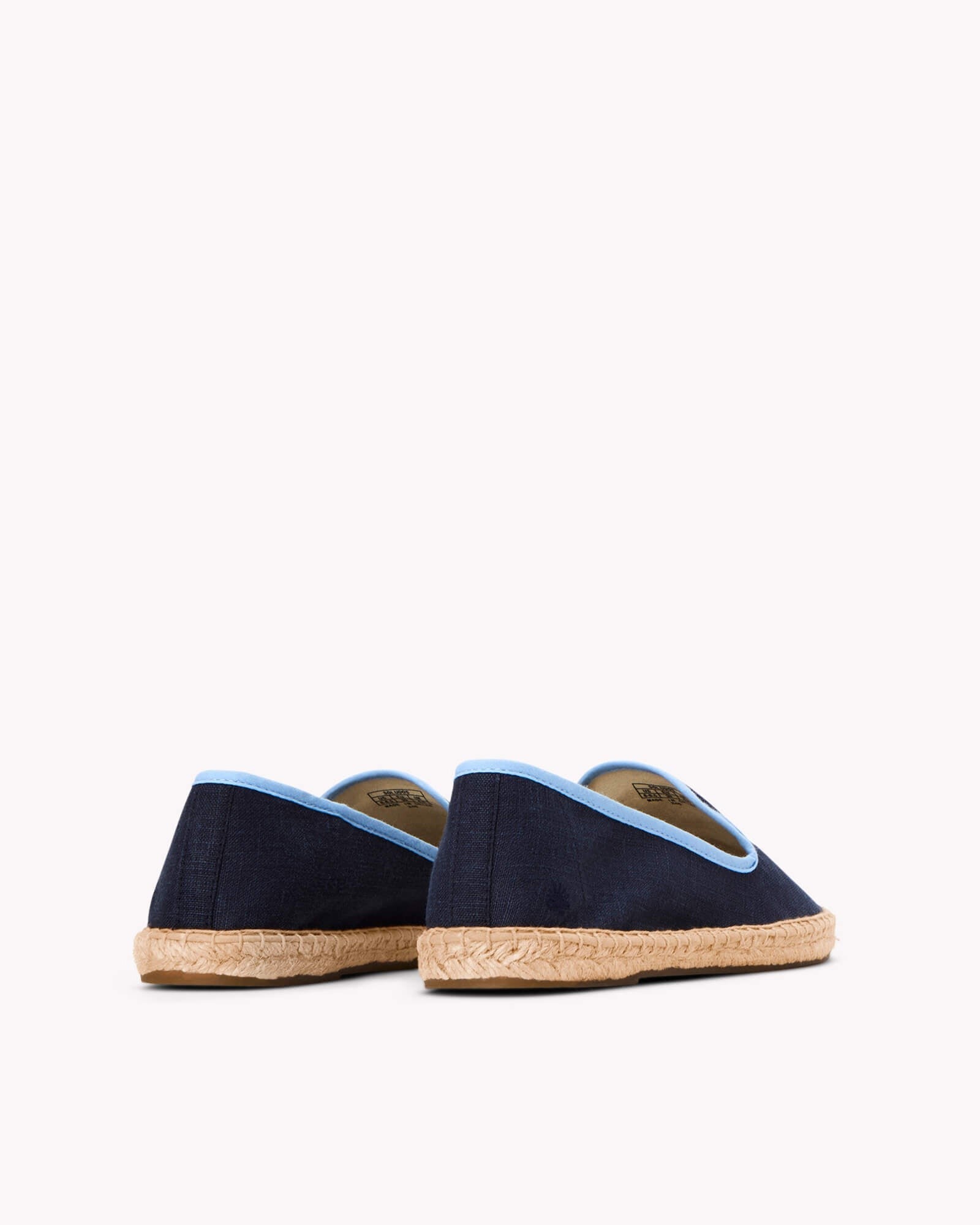 The Smoking Slipper - Contrast Piping - Dark Navy / Light Blue - Women's - Women's Espadrilles - Dark Navy / Light Blue - Soludos - 