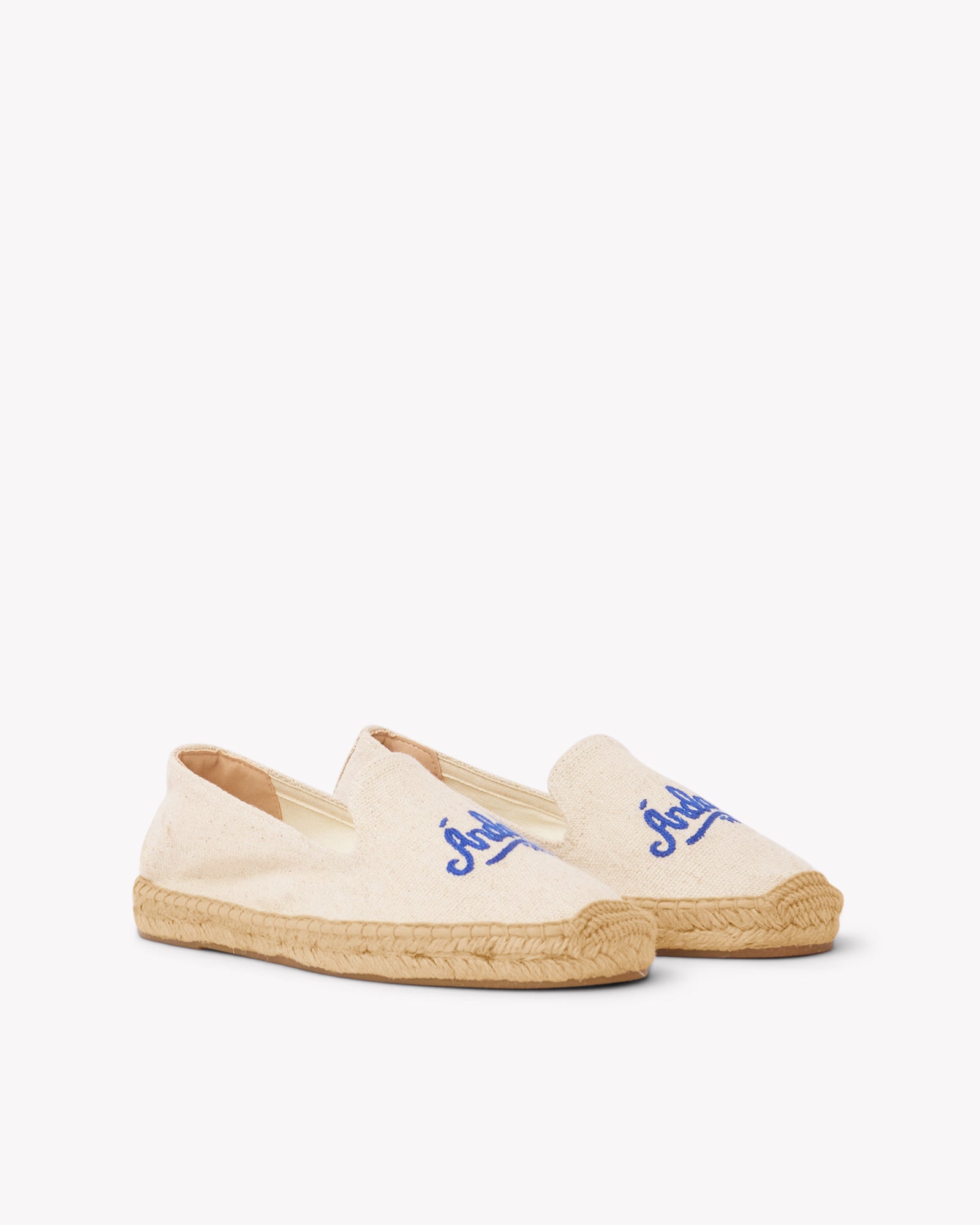 Women's Smoking Espadrille | Embroidery | Andale - Natural Undyed - Women's Espadrilles - Natural Undyed - Andale - Soludos - 