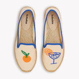Women's Smoking Espadrille | Embroidery | Aperol - Natural Undyed - Women's Espadrilles - Aperol - Natural Undyed - Soludos - 