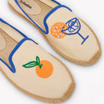 Women's Smoking Espadrille | Embroidery | Aperol - Natural Undyed - Women's Espadrilles - Aperol - Natural Undyed - Soludos - 