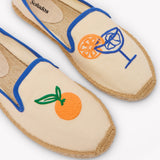Women's Smoking Espadrille | Embroidery | Aperol - Natural Undyed - Women's Espadrilles - Aperol - Natural Undyed - Soludos - 