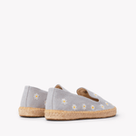 Women's Smoking Espadrille | Embroidery | Daisies - Dolphin Blue - Womens Espadrilles - Daisies - Dolphin Blue - ET2C - 