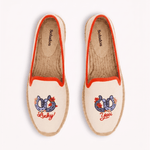 Women's Smoking Espadrille | Embroidery | Draper Lucky You - Natural Undyed - Womens Espadrilles - Draper Lucky You - Natural Undyed - Soludos - 