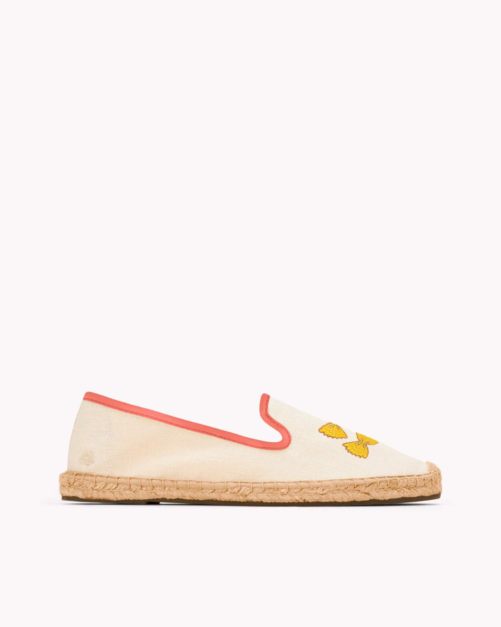Women's Smoking Espadrille | Embroidery | Farfalle - Ivory - Women's Espadrilles - Farfalle - Ivory - Soludos -