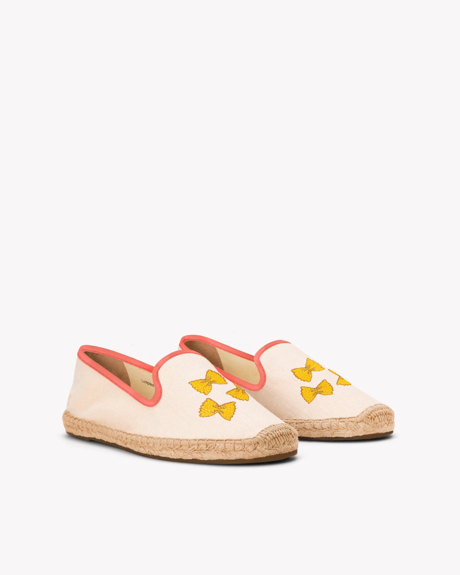 Women's Smoking Espadrille | Embroidery | Farfalle - Ivory - Women's Espadrilles - Farfalle - Ivory - Soludos -